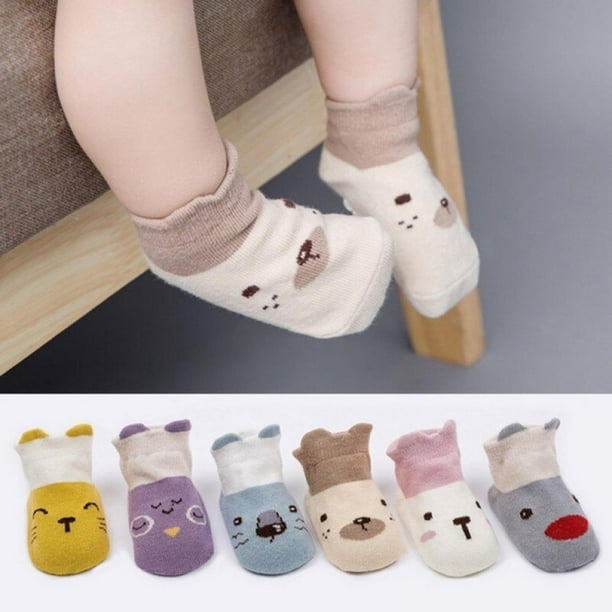 Baby Infant Socks Newborn Cotton Boys Girls Cute Cartoon Toddler Anti-slip Socks 